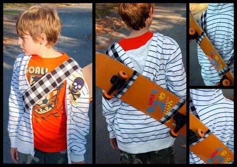 Snowboard and Skateboard Sling by The Boy Trifecta | Skip To My Lou Trendy Sewing, Christmas Gifts For Boys, Diy Simple, Crafts For Boys, Handmade Christmas Gifts, Sewing Gifts, The Boy, Homemade Christmas, Cool Diy