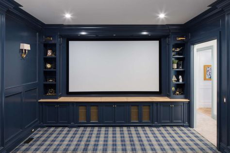 An Architect's Timeless Home {The Fox Group} - Hello Lovely The Fox Group, Fox Group, Home Theater Room Design, Theater Room Design, Media Room Design, Home Cinema Room, At Home Movie Theater, Custom Home Plans, Movie Theatre