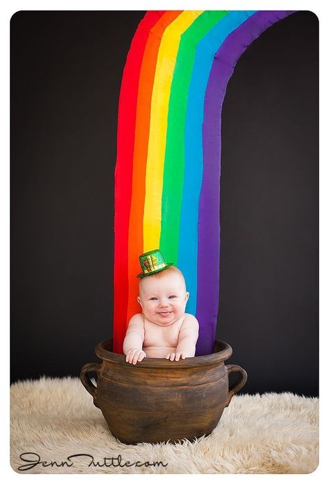 st patricks day rainbow pot props St Patrick’s Day Mini Session, Baby Holiday Pictures, Holiday Baby Pictures, St Patricks Day Rainbow, St Patrick's Day Photos, St Patricks Baby, Baby Holiday Photos, St Patricks Day Pictures, Monthly Pictures