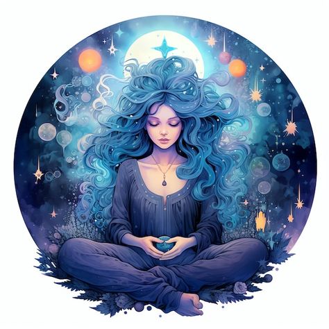 Hermosa bruja meditando bajo el cielo có... | Premium Photo #Freepik #photo #luna #luz-luna #cielo #libro Fairytale Clipart, Fantasy Watercolor, Witch Clipart, Islamic Holidays, Beautiful Witch, Adult Birthday Invitations, Watercolor Floral Wedding Invitations, Winter Nature, Sticker Maker