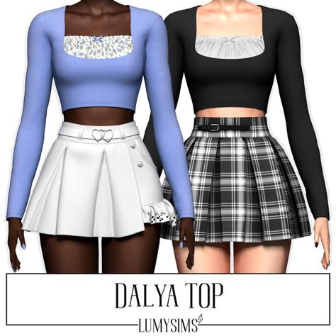 DALYA TOP - The Sims 4 Download - SimsFinds.com Cc Mods Sims 4 Y2k Clothes, Y2k Outfits Cc Sims 4, Sims 4 Mods Alpha, The Sims 4 Cc Aesthetic Hair, Sims 4 Cc Clothes Edgy, Sims 4 Female Cc Tops, Sims 4 Custom Content Tops, Sims 4 Cc Female Clothing Aesthetic, Sims 4 Cc Basic Top