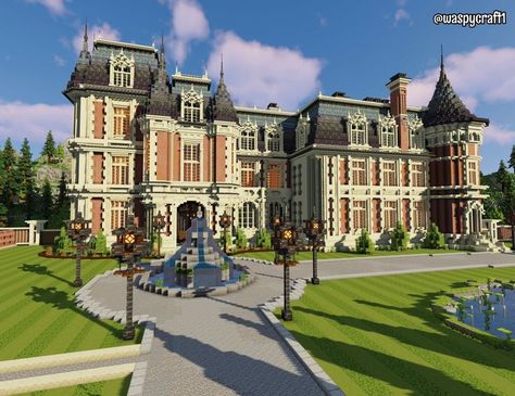 Minecraft Palace, Minecraft Brick, Minecraft Modern City, Minecraft City Buildings, Minecraft Mansion, Minecraft Structures, Minecraft Modern, Minecraft Cottage, Chateau Medieval