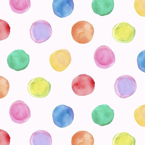 Polka dot seamless pattern, watercolor design | free image by rawpixel.com / Boom Watercolor Polka Dots, Polka Dot Logo, Polka Dot Wallpaper, Polka Dot Pattern Design, Elf Princess, Aesthetic Watercolor, Watercolor Dots, Woodland Elf, Dot Logo