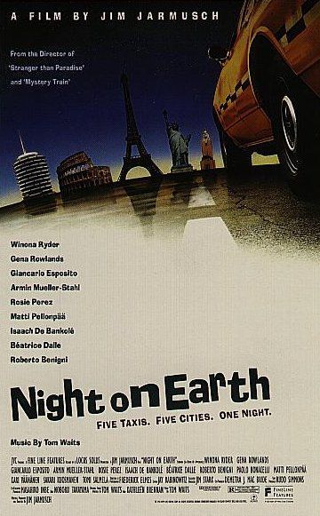 Night on Earth (1991) Jim Jarmusch, Mystery Train, Randolph Scott, Night On Earth, Gena Rowlands, Earth Poster, Film Poster Design, Film Images, 90s Movies