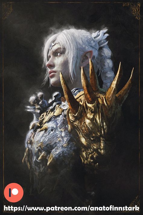 ArtStation - Shadowheart Darkside, Anato Finnstark Baldur's Gate Portraits, Video Game Collection, Forgotten Realms, Baldur's Gate, Character Design Inspiration, Dungeons And Dragons, Game Art, Fantasy Art, Slots