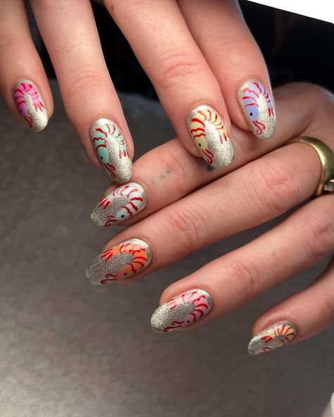 Skrimps!!! 🦐 This was such a fun set 🥹 Hannah picked some inspo from my Pinterest (there’s a link at the bottom of my website 😉) and then just let me go for it 🍤 💅🏼BIAB Infill 🎨Intermediate Nail Art ⏱️2hrs 20mins �🌈using @lolaleebeautynz_aus from @belushnz_aus • • • #shrimp #shrimpnails #funnails #hawkesbay #nznailtech #lolaleeambassador01nz #hawkesbaynailartsit #hawkesbaynailtech #skrimps #havelocknorth #havelocknorthnails # Shrimp Nail Art, Lobster Nail Art, Shrimp Nails, Get Nails, Let Me Go, My Pinterest, Go For It, Nail Artist, Nail Tech