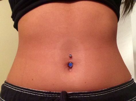 My new belly piercing with a blue stone belly ring 💙 outside ring is from sleeping with a cover on it Blue Belly Button Piercing, Belly Piercing, Belly Button Piercing, Belly Ring, Belly Rings, Belly Button, Blue Stone, Passion For Fashion, Belly Button Rings