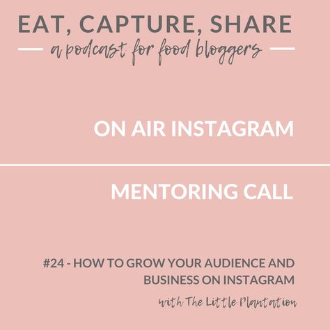 How to grow your instagram audience and business through social media - Eat, Capture, Share - a podcast for food bloggers Vegan Food Photography, Bio Food, Nutritional Therapist, Selling On Instagram, Business On Instagram, Grow Your Instagram, Instagram Strategy, Company Meals, Burn Out