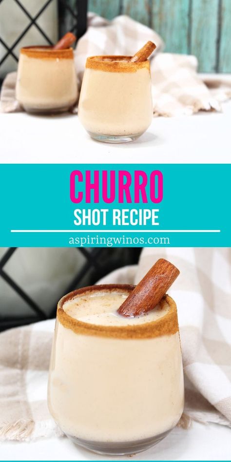 Churro Shot | Churro Shot Recipe | Cinnamon Shot Recipe | Vodka Shot Recipe | Churros #Churros #ChurroShotRecipe #CinnamonShotRecipe #VodkaShotRecipe #ChurroShot Churro Dessert, Cinnamon Schnapps, Cake Vodka, Cinnamon Whiskey, Pineapple Lemonade, Pudding Shots, Vodka Shots, Tequila Drinks, Unflavored Gelatin