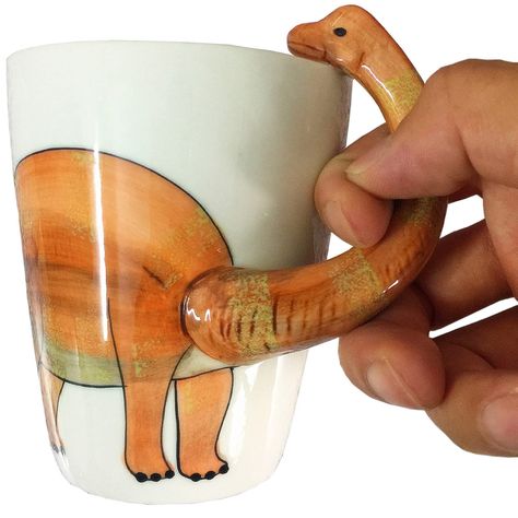 PRICES MAY VARY. Hand crafted.High quality ceramic material, smooth and delicate, corrosion resistant Capacity: (14 Oz), Measures 4.8" high x 4.3" deep and 3.5" in diameter; NOTE: size and capacity are pure manual measurement, there will be a slight deviation Animals Art, nature on cup, hand-drawn, more reflect the animal's natural Hand washing recommended and not for use in the microwave Best choice for birthday, Christmas, Thanksgiving Day, Mother's Day, Father's Day, as a gift to your friends 3d Ceramic, Dinosaur Mug, Novelty Cups, Book Bar, Printed Cups, Ceramics Projects, Ceramics Ideas Pottery, Cup Gifts, Christmas Coffee