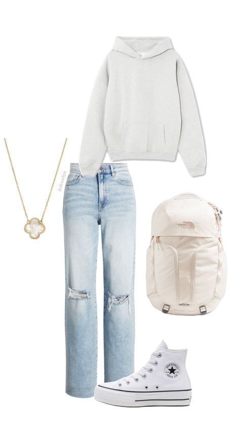 school outfit inspo #schoolfit #schooloutfit #outfitinspo #outfitideas #outfitidea #falloutfit #summeroutfit #cuteoutfit #summerfit #beachfit #summeroutfit #aesthetic #preppy #fitinspo #fashion #style Simple Outfits For School Winter, Simple Outfits For School, Aesthetic Preppy, Classic Style Outfits, Outfit Layout, Casual Preppy Outfits, Outfit Inspo Casual, Trendy Outfits For Teens, Cute Lazy Day Outfits