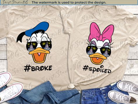 Disney Couple, Disney Couple Shirts, Couples Shirts, Duck Shirt, Disney Valentines, Daisy Duck, Valentines Shirt, Couple Shirts, Donald Duck