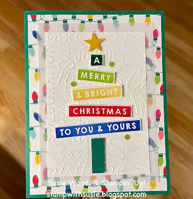 Big Family Christmas, Colored Christmas Lights, Family Christmas Dinner, Stamped Christmas Cards, Merry Bright Christmas, Stampin Up Christmas Cards, Stampin Up Christmas, Original Card, Holiday Catalog