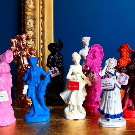 The best batch of vintage figurines with designer bags are online now. Click the link in our bio to grab yourself a piece of #muckinghampalace gold. . . #mucknbrass #upcycled #interior_design #homewares #interiorsonabudget #designerbags Upcycle Figurines Ceramics, Upcycled Ceramic Figurines, Repainted Ceramic Figurines, Painted Figurines Diy, Ceramic Upcycle, Upcycle Ceramics, Repainted Figurines, Upcycled Figurines, Upcycle Toys