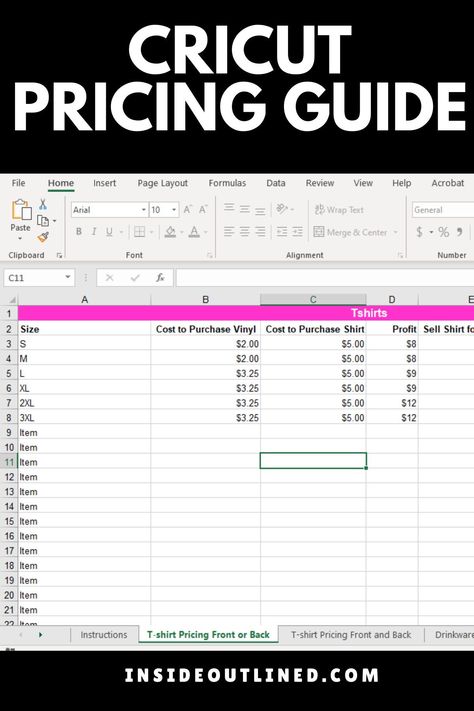 Cricut Pricing Guide, Decal pricing chart, vinyl pricing chart, pricing calculator, Cricut vinyl pricing guide, Cricut shirt pricing guide, pricing guide for Cricut projects Vinyl Sticker Price Chart, Cricut Pricing Guide Shirts, How To Charge For Vinyl Projects, Price List For Vinyl Business, How Much To Charge For Vinyl Shirts, Vinyl Shirt Pricing, Tshirt Pricing Chart, Price List For Vinyl Shirt Business, Custom Tshirt Price List