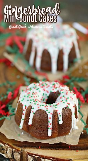 Gingerbread Mini Bundt Cakes Mini Bunt Cake, Gingerbread Cakes, Mini Bundt Cakes Recipes, Mini Torte, Mini Bundt, Mini Bundt Cakes, Recipes Cake, Gingerbread Recipe, Cake Easy