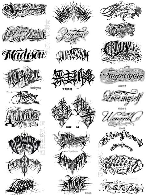 Calligraphy Tattoo Fonts, Tattoo Homme, Tattoo Lettering Alphabet, Tattoo Lettering Design, Tattoo Lettering Styles, Chicano Style Tattoo, Calligraphy Tattoo, Scary Tattoos, Chicano Art Tattoos