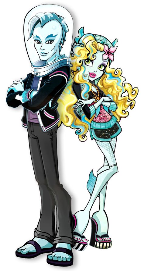 Gillington Webber and Lagoona Blue. Basic Gillington Webber, Monster H, Monster High School, Laguna Blue, Monster High Pictures, Monster High Party, New Profile, Moster High, Cute Couple Halloween Costumes