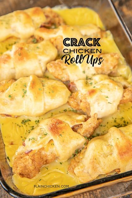 Crescent Roll Recipes Dinner, Chicken Roll Ups, Chicken Roll, Crescent Recipes, Roll Ups Recipes, Plain Chicken, Chicken Rolls, Crescent Roll Recipes, Chicken Fingers