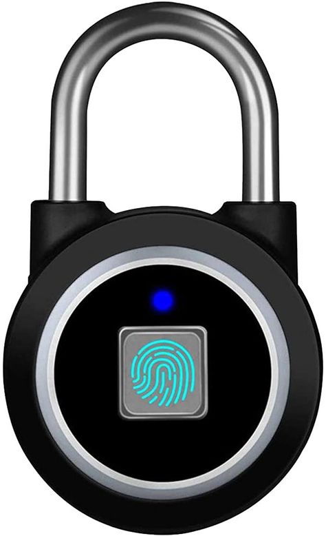 Fingerprint Padlock, Bluetooth Lock, Mobile APP, MEGAFEIS Smart Padlock with Keyless Biometric, Water Resistant, Suitable for Gym, Sports, Bike, School, Fence and Storage(Black) - - Amazon.com School Fence, Fingerprint Padlock, Biometric Lock, Fingerprint Door Lock, Biometrics Technology, Best Travel Gifts, Sports Bike, Fingerprint Lock, Lost Keys