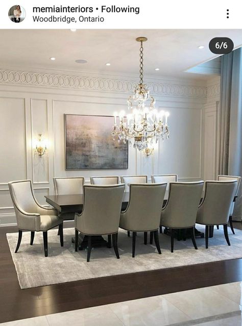 Neoclassical Dining Room, Dining Table Decor Centerpiece, Dining Room Design Luxury, Dining Table Design Modern, Decor Dining Table, Dining Room Design Modern, Classic Dining Room, Apartment Dining, Dinning Room Design