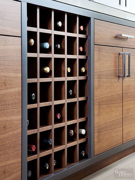 Cabinet Wine Rack, Wine Cubbies, Wine Storage Cabinets, Built In Wine Rack, Wine Bottle Storage, Kitchen Wine Rack, Wine Rack Cabinet, Wine Rack Storage, Wine Refrigerator