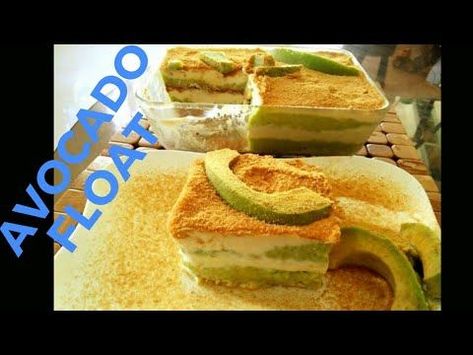 Avocado Float, Graham Cake, Float Recipes, Cake Logo, Ripe Avocado, Filipino Recipes, International Recipes, Graham Crackers, Homemade Recipes