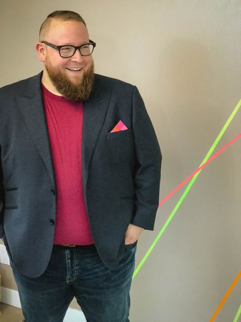 There's a company making premium bamboo t-shirts exclusively for big guys, AND they use real #plussize models in all their photos. Do you know about @bigboybamboo yet? We take a closer look (& try one with a jacket): https://chubstr.com/style/big-tall-big-boy-bamboo-shirts/ Big And Tall Fashion For Men, Big Man Style, Chubby Men Fashion, Large Men Fashion, Bamboo Fashion, Tall Men Fashion, Big And Tall Style, Blazer Plus Size