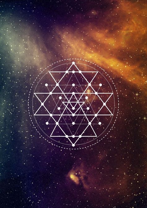 Sri Yantra Sri Yantra Tattoo, Sacred Geometry Wallpaper, Vedic Culture, Yantra Tattoo, Beautiful Galaxy, Powerful Symbols, Shri Yantra, Sacred Geometry Symbols, Om Tattoo