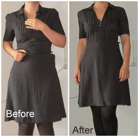 Refashion Co-op: Too small dress now fits Refashion Dress, Sewing Alterations, Diy Vetement, Make Your Own Clothes, Dress Alterations, Small Clothes, Altering Clothes, 15 Diy, Recycle Clothes