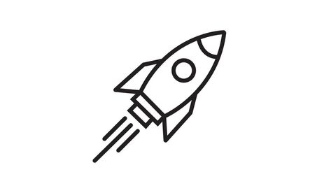 Simple outline rocket icon sign vector illustration Rocket Outline, Rocket Tattoo, Alphabet Flashcards, Simple Tattoos, Rocket, Vector Art, Vector Free, Vector Illustration, For Free