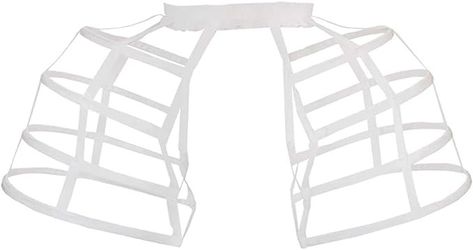 Pannier Petticoat Women Victorian Bustle Cages Hoop Skirt Cage Skirt for Women (White 4 Hoops) at Amazon Women’s Clothing store Cage Hoop Skirt, Baroque Gown, Victorian Prom Dress, Dress Form Christmas Tree, Hoop Petticoat, Victorian Bustle, Cage Skirt, Dress Medieval, Rococo Dress