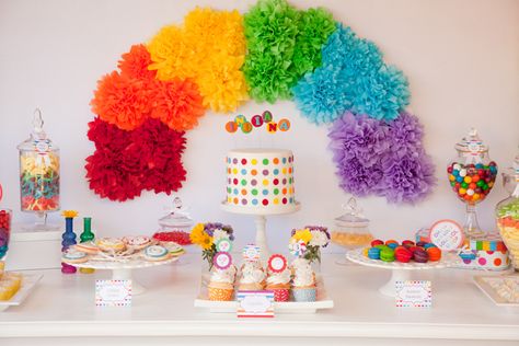 Rainbow Theme Baby Shower, Rainbow Baby Shower Theme, Rainbow Lollipop, Rainbow Themed Birthday Party, Rainbow Desserts, Lollipop Party, Rainbow Lollipops, Rainbow Parties, Unisex Baby Shower