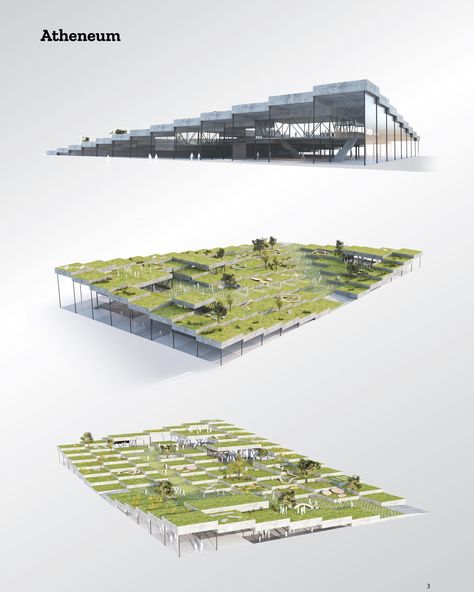 ATHENEUM | Exhibition Design Project Slope Architecture, Ramps Architecture, Campus Design, Architecture Life, Conceptual Architecture, Architecture Concept Diagram, Architecture Design Drawing, Landscape Architecture Design, Green Architecture