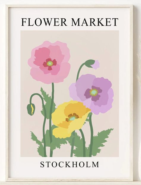 Flower Market, Stockholm, Random Stuff, Room Ideas, Illustrator, Poster Prints, Scrapbooking, Room Decor, Wallpapers