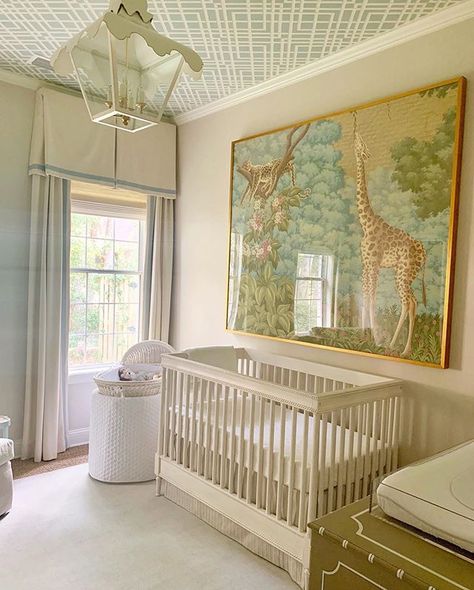 Katie Gibson (@katiegibsoninteriors) • Instagram photos and videos Crib Under Window, Nursery Ideas Luxury, Vw Nursery, Elegant Nursery Ideas, Classic Nursery Ideas, Interior Design Nursery, French Country Nursery, Cece Barfield, Nursery Cribs