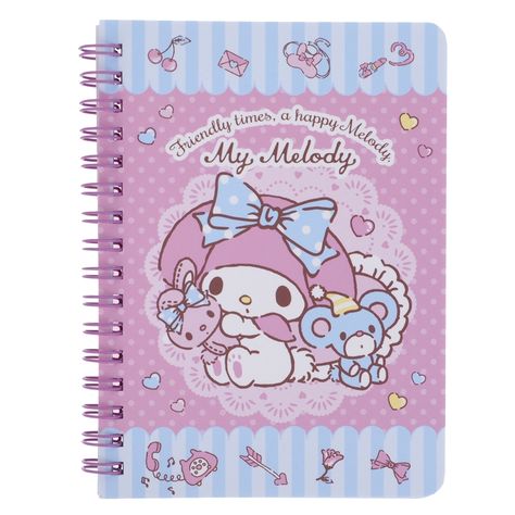 Licensed Brands | Ellon Gift Products Ltd. - My Melody Mini Wire-O Notebook My Melody School Supplies, My Melody Stuff, My Melody Notebook, Sanrio Shopping, Hello Kitty School Supplies, Hello Kitty Notebook, Sanrio Notebook, Hello Kitty School, Dream Notebook