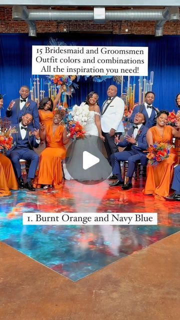 Colours For Wedding Color Combinations, Navy Blue Groomsmen Suits Burnt Orange, Royal Blue And Burnt Orange Wedding, Burnt Orange And Pink Wedding, Burnt Orange And Emerald Green Wedding, Navy Blue And Burnt Orange Wedding, Bridesmaid And Groomsmen Colors, Burnt Orange And Navy Blue Wedding, Bridesmaids And Groomsmen Colors