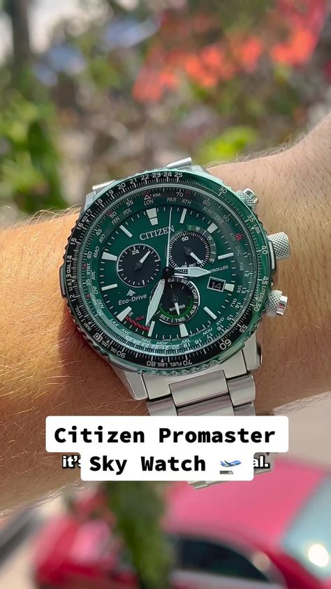 Sky Watch, Pilot Watch, Citizen Watch, Eco Drive, Diver, Chronograph, Singapore, For Men, Green