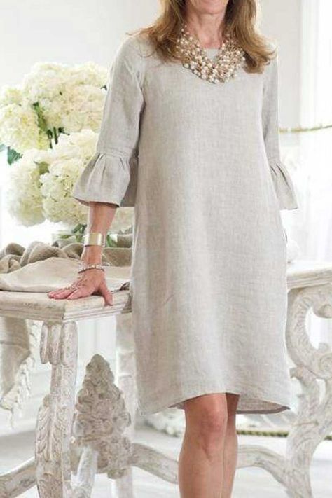 Comfy Work Outfit, Linen Style Fashion, Proper Attire, Fashionable Work Outfit, Linen Shift Dress, Natural Clothing, Luxe Style, Linen Fashion, Womens Shift Dresses