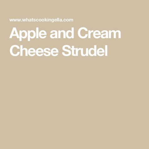 Apple and Cream Cheese Strudel Cream Cheese Strudel, My Food, Food Diary, What To Cook, Family And Friends, My Family, New Recipes, My Favourite, Cream Cheese