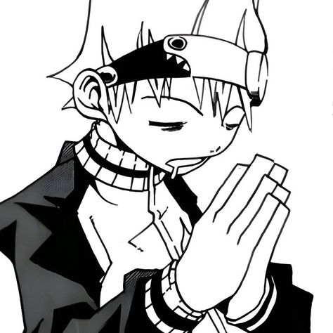 Soul Icons Soul Eater, Soul Eater Evans Manga, Soul Evans Manga, Soul Eater Black And White, Soul Eater Pfp Manga, Soul Eater Manga Icons, Soul Eater Drawings, Soul Soul Eater, Soul Eater Icon