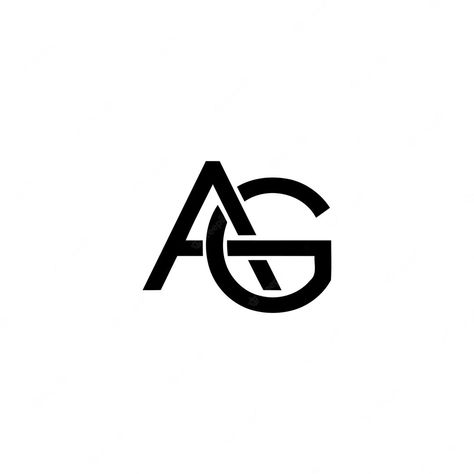 Ag Logo Design Creative, Ag Monogram Logo, Ag Logo Design, Ag Monogram, Airbnb Logo, Ag Logo, Monogram Logo Letters, Initial Fonts, Unique Logos