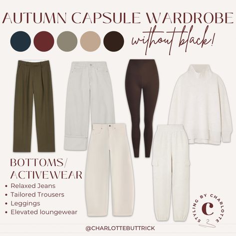 Autumn capsule wardrobe 2024 🧦🍂🤎🧸 Autumn Capsule Wardrobe, Fall Capsule Wardrobe, Relaxed Jeans, Tailored Trousers, Capsule Wardrobe, Active Wear, Lounge Wear, Trousers, Leggings