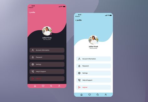 User Profile UI User Profile Ui Design Mobile App, Profile Ux Design, Profile App Ui, User Profile Ui Design, Profile Page Ui, Profile Ui Design, Profile Ui, Profile App, Profile Settings