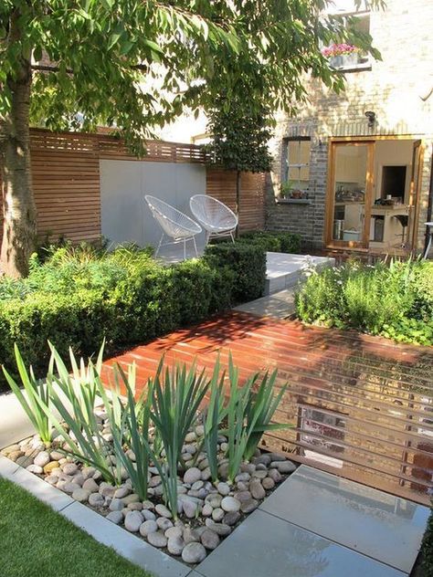 Garden With Rocks, Small Backyard Garden Design, Moderne Have, Small Backyard Gardens, Have Inspiration, Backyard Garden Design, Small Backyard Patio, Budget Backyard, Small Garden Design