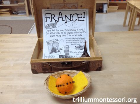 Christmas Around the World - Trillium Montessori France For Kids, Christmas In France, France Craft, Christmas Learning, December Activities, Christmas Around The World, Christmas World, Christmas Kindergarten, French Christmas