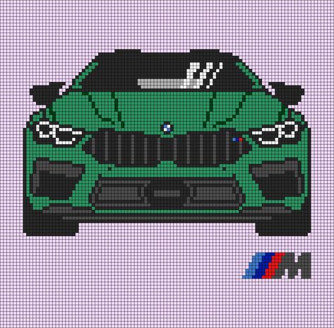 Bmw Pixel Art, 10x10 Pixel Art, Car Pixel Art, Bmw M8 Competition, M8 Competition, Pixel Car, Rhinestone Designs Templates, Easy Pixel Art, Pixel Art Templates