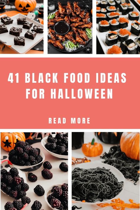 Dive into a Spooktacular Feast with our Bewitching Black Foods Guide! Discover enchanting recipes, creative ideas, and unexpected treats to conjure a Halloween party that’s as tasty as it is mysterious! From shadowy snacks to dark, delightful dishes, let’s make this Halloween unBOOlievably yummy together! Click for eerie eats & bewitched bites that promise a ghoulishly gourmet adventure! #HalloweenFood #BlackFoods #SpookySnacks #HalloweenParty Black Charcuterie Board Ideas, Black Food Ideas For Color Party, Black Foods For Color Party, Black Colored Food, Black Snacks For Color Party, Black Foods For Party, Black Food Ideas, Food Ideas For Halloween, Black Foods