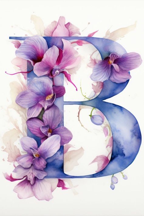 Download Beautiful watercolor clipart for your project. Find more graphic illustration, Get 10 Product Free Download! #watercolor #clipart #graphicdesign Fancy Lettering Fonts, Alphabet Letters Images, Whimsical Art Journal, Hand Lettering Inspiration, Flower Alphabet, Butterfly Wallpaper Iphone, Graphic Illustrations, Android Wallpaper Flowers, Alphabet Art